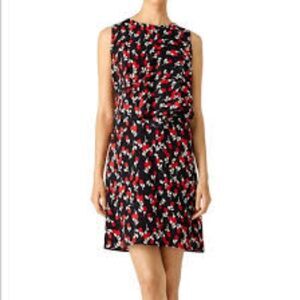 Marni Floral Rhythm Print Floral Black Red Cocktail Dress Size 36/6